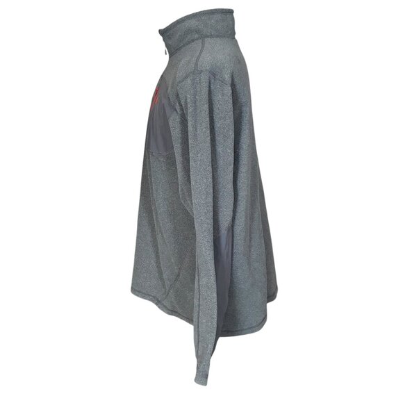 The North Face Men's Gray 1/4 Zip Fleece Pullover Sweatshirt Large - Picture 3 of 7